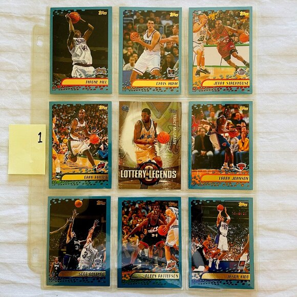 Lot of 9 BASKETBALL SPORTS CARDS. - Picture 1 of 8